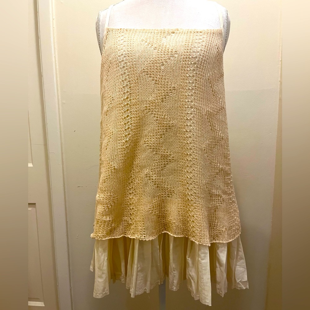 Free People knit dress with underskirt